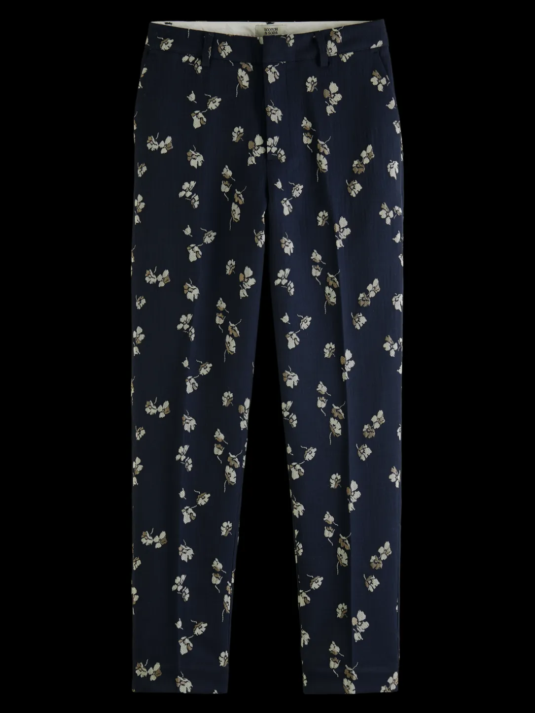 The Lowry Mid-Rise Slim Fit Jacquard Trousers