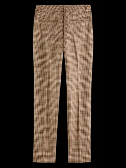 The Lowry Mid-Rise Slim Fit Checked Trousers