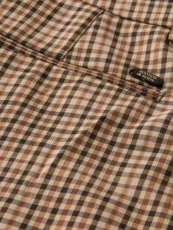 The Lowry Mid-Rise Slim Fit Checked Trousers