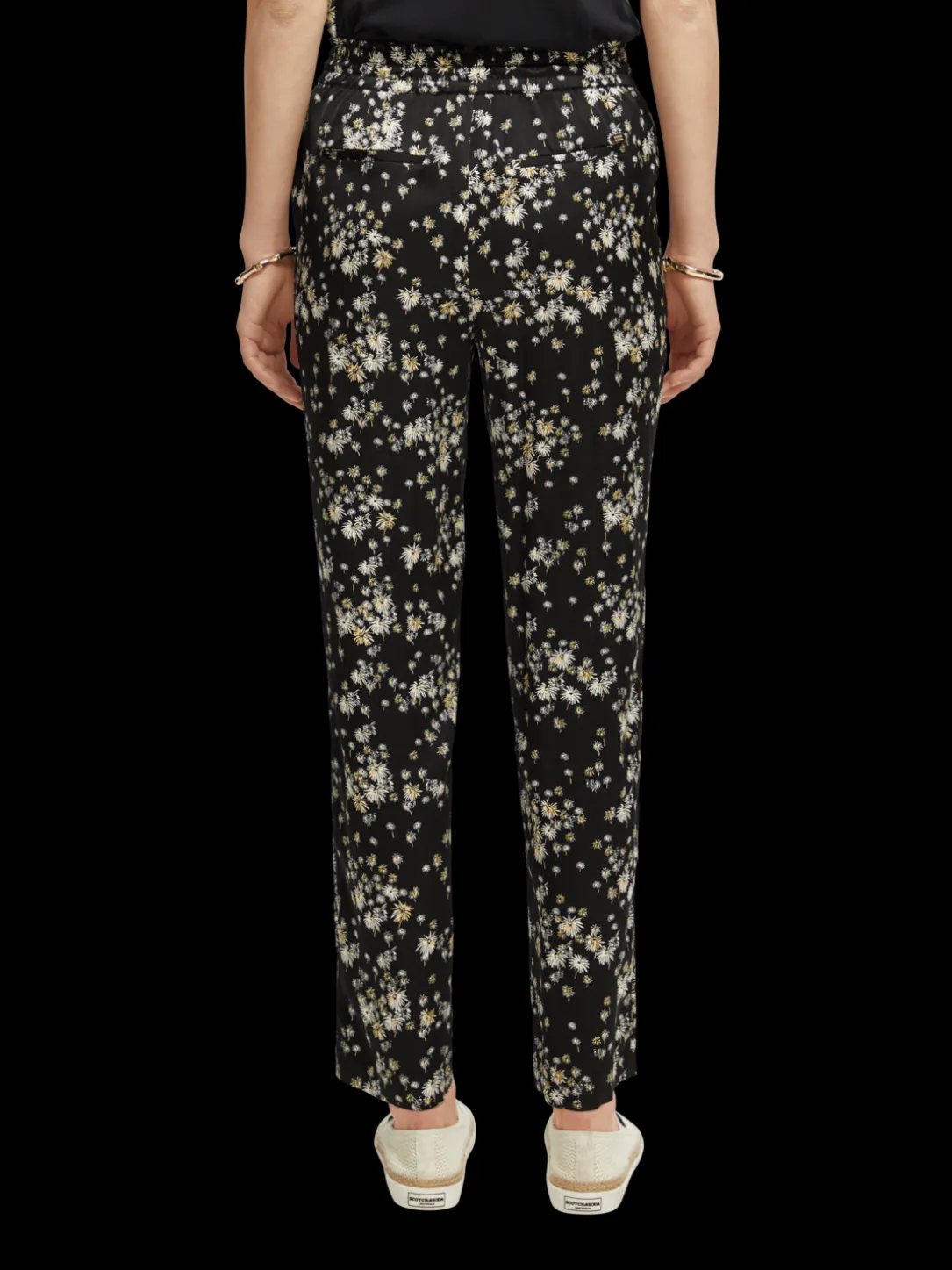 The Nina Mid-Rise Printed Tapered Trousers