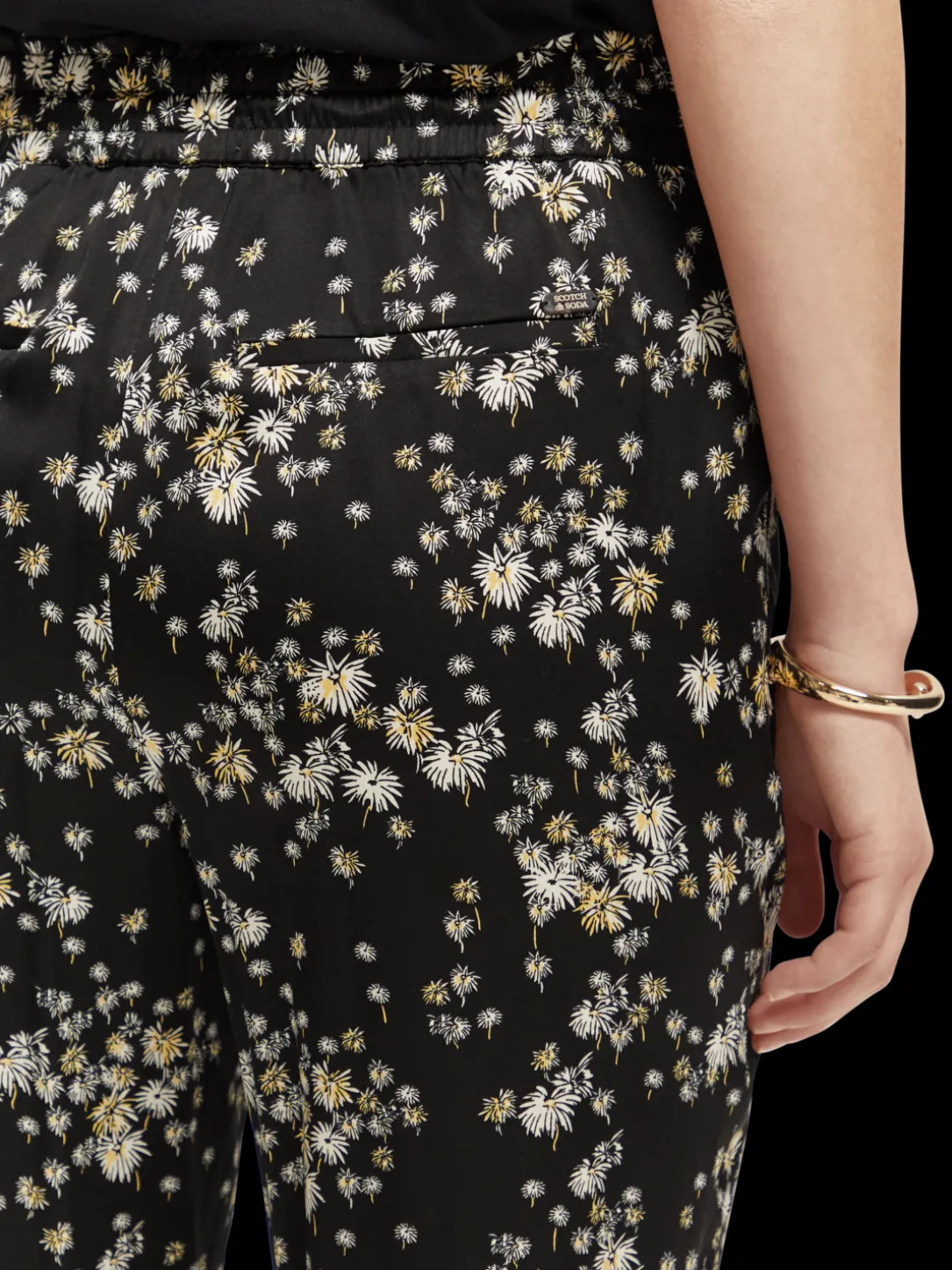 The Nina Mid-Rise Printed Tapered Trousers