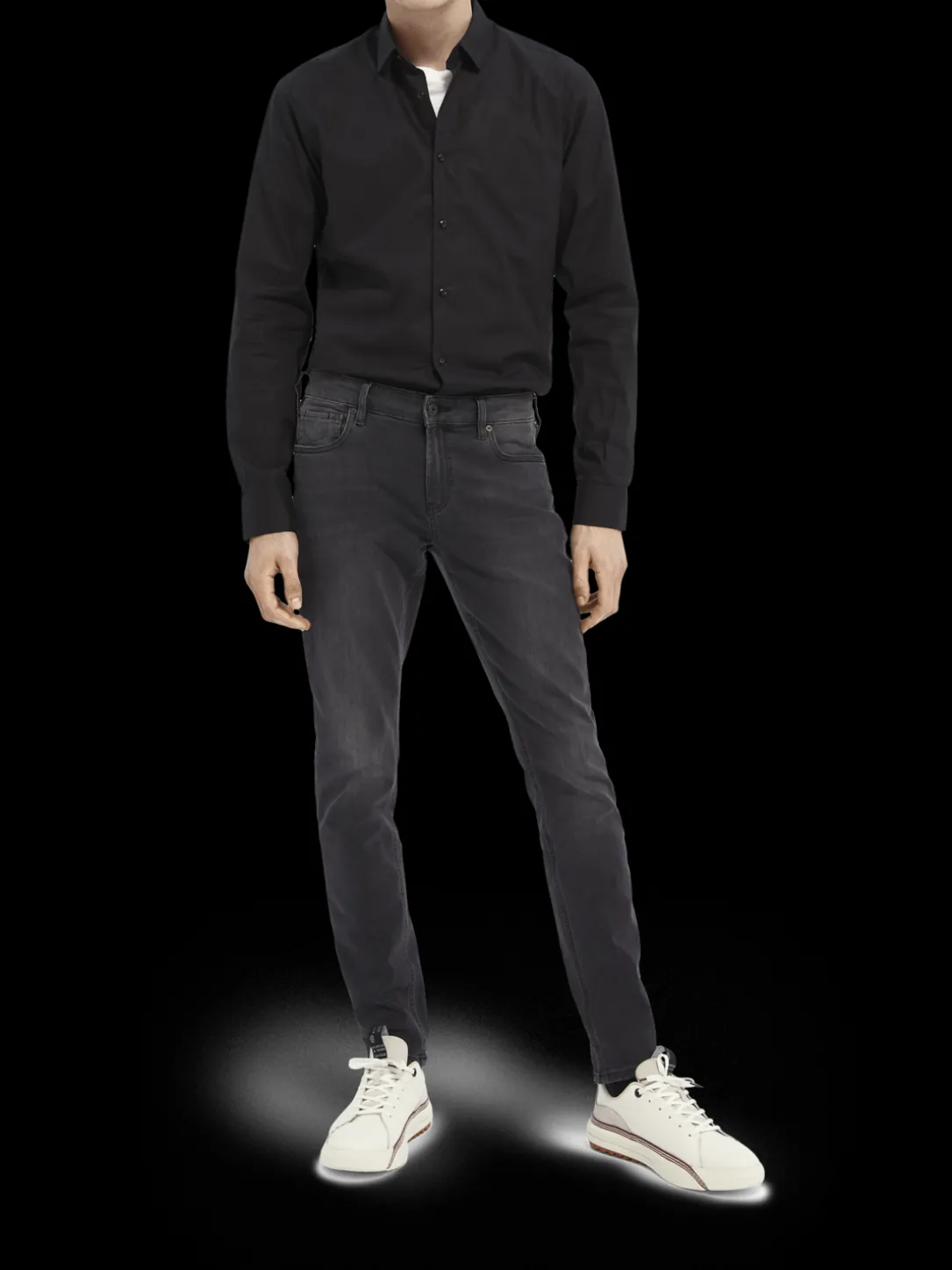 The Skim Super-Slim Fit Grey Toned Jeans