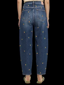 The Tide High-Rise Embroidered Balloon Fit Jeans
