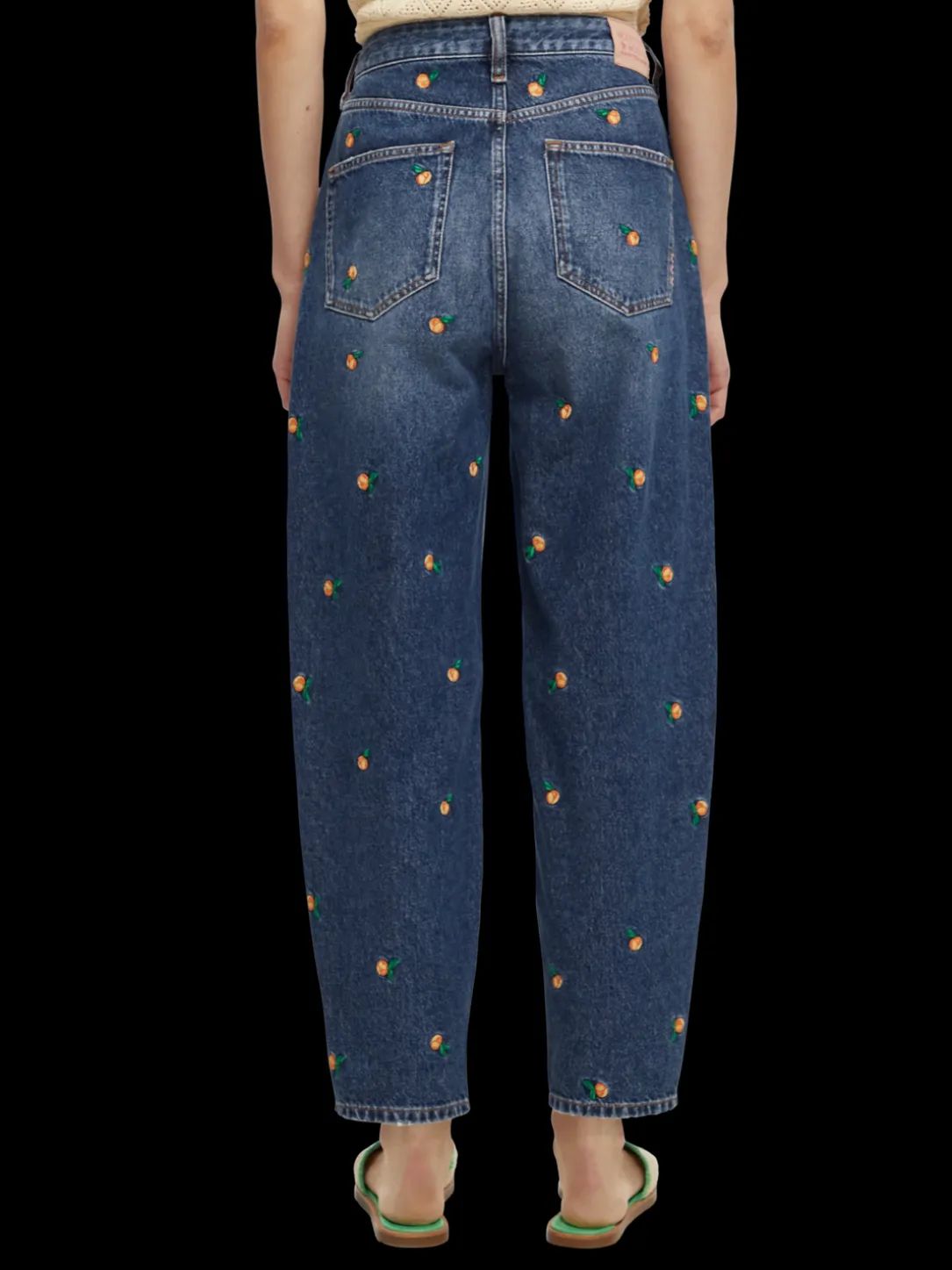 The Tide High-Rise Embroidered Balloon Fit Jeans