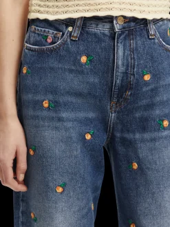 The Tide High-Rise Embroidered Balloon Fit Jeans