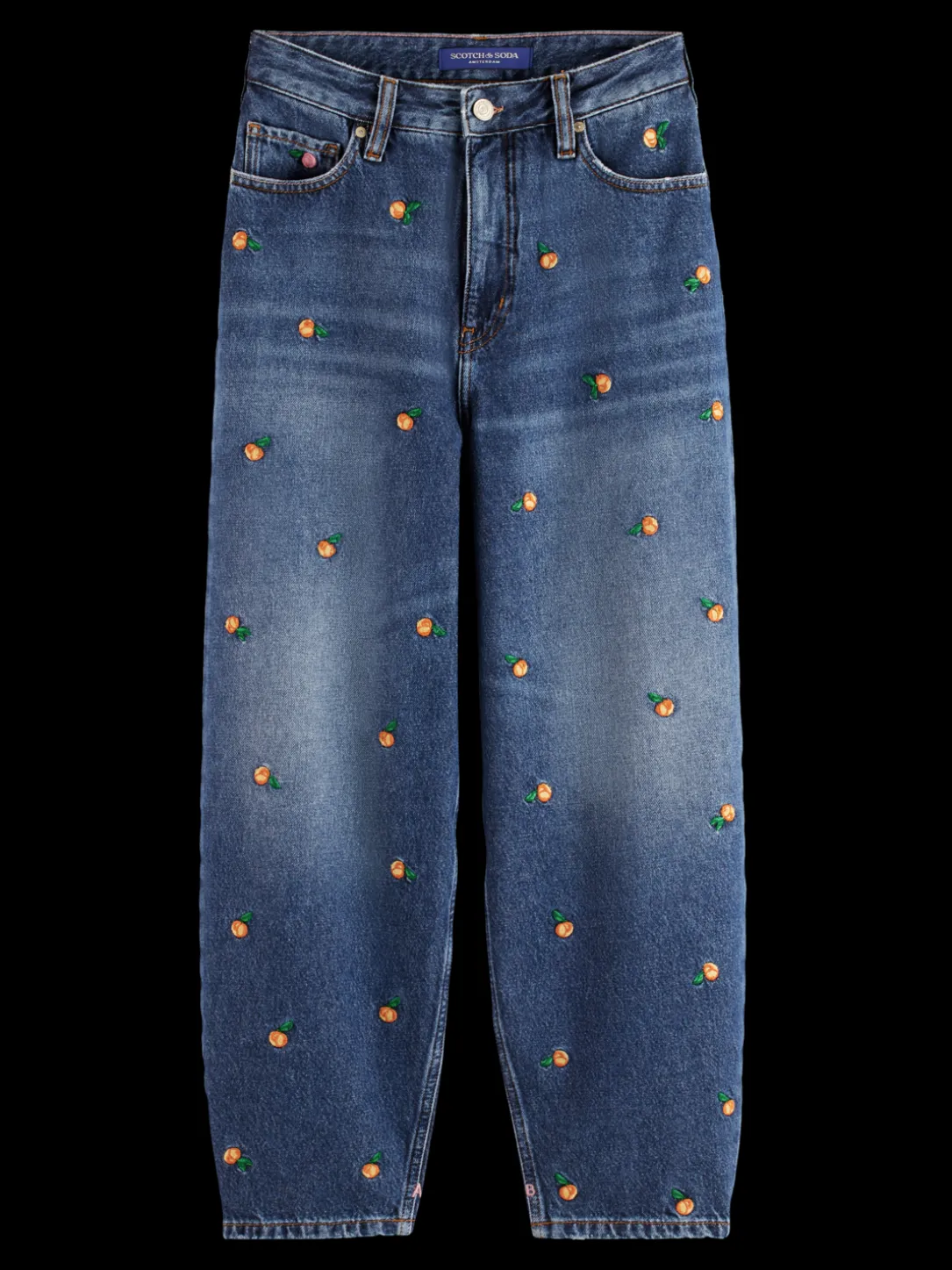 The Tide High-Rise Embroidered Balloon Fit Jeans