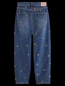 The Tide High-Rise Embroidered Balloon Fit Jeans