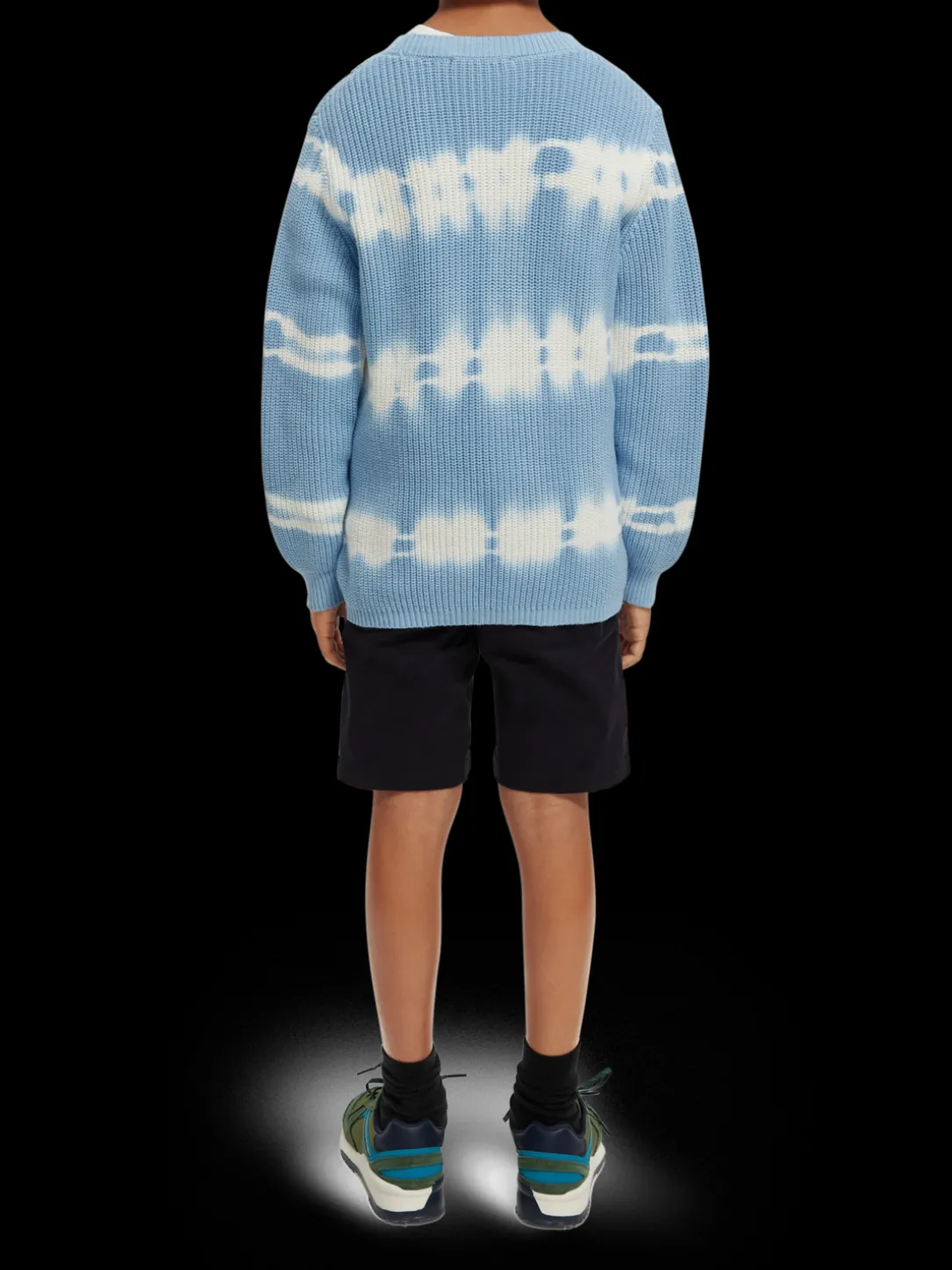 Tie-Dye Rib Knit Organic Cotton Sweater