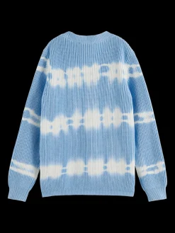 Tie-Dye Rib Knit Organic Cotton Sweater