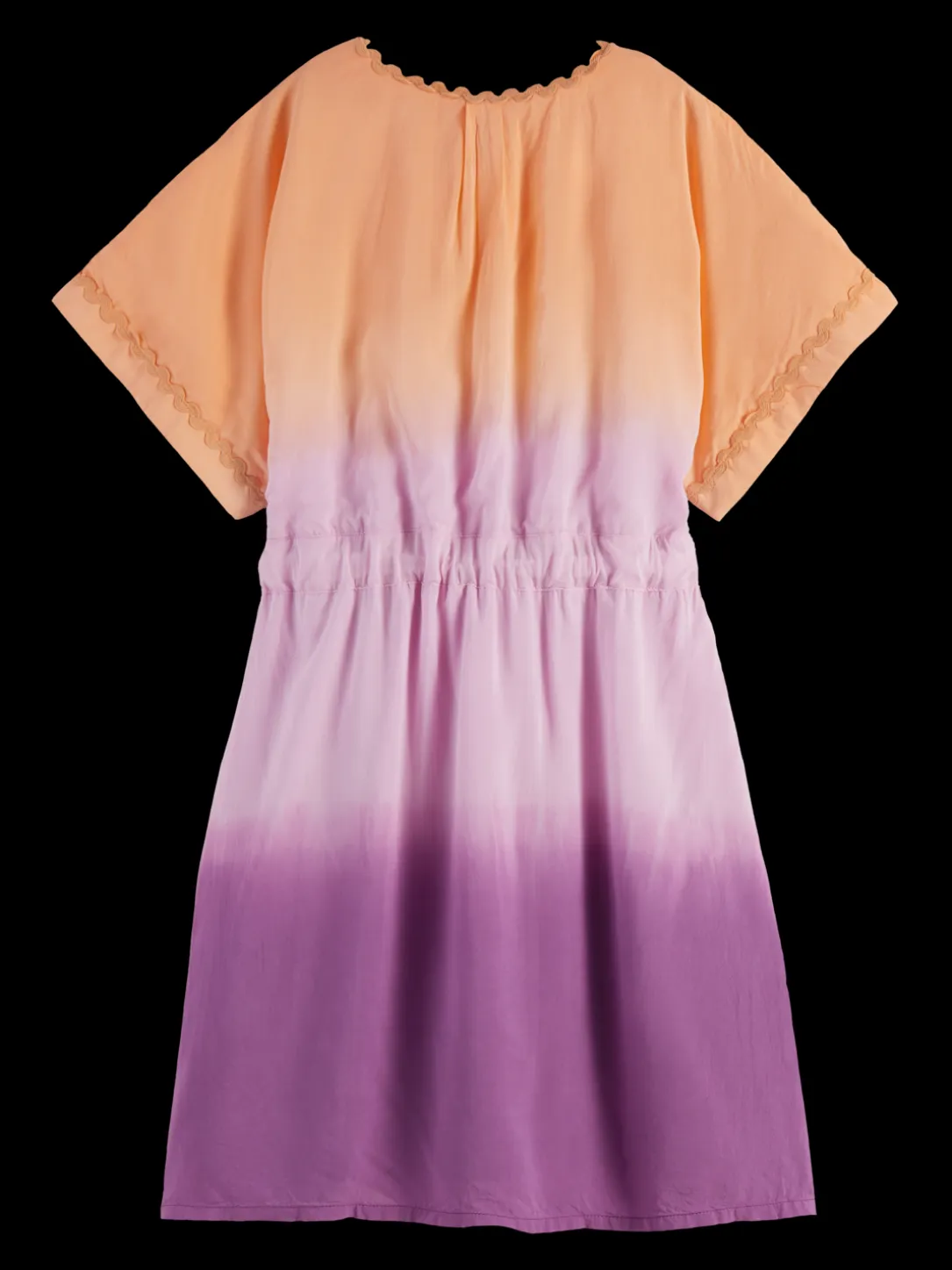 Tie-Dye V-Neck Kaftan Mini Dress