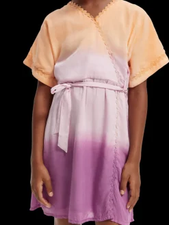 Tie-Dye V-Neck Kaftan Mini Dress