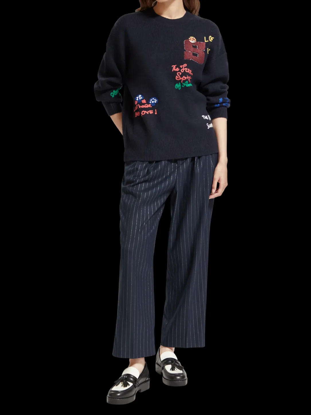 Varsity Embroidered Pullover