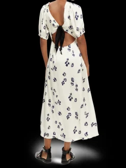 V-Neck Open Back Maxi Dress