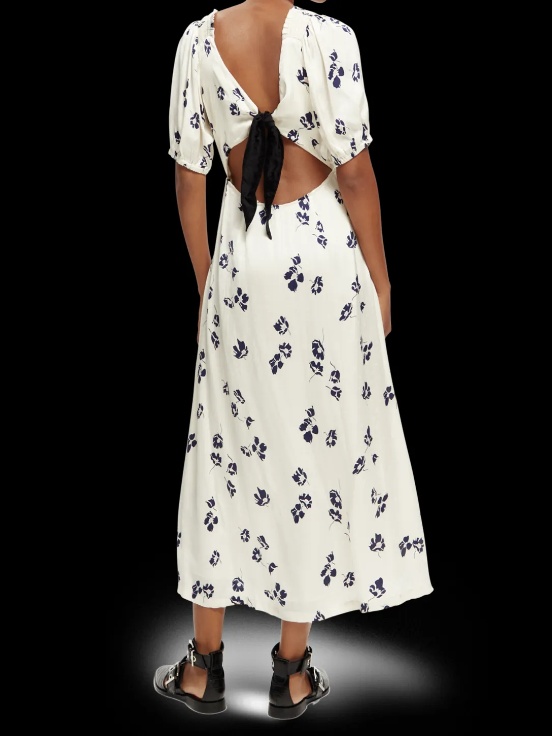 V-Neck Open Back Maxi Dress