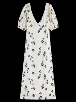 V-Neck Open Back Maxi Dress