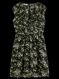 V-Neck Sleeveless Mini Dress