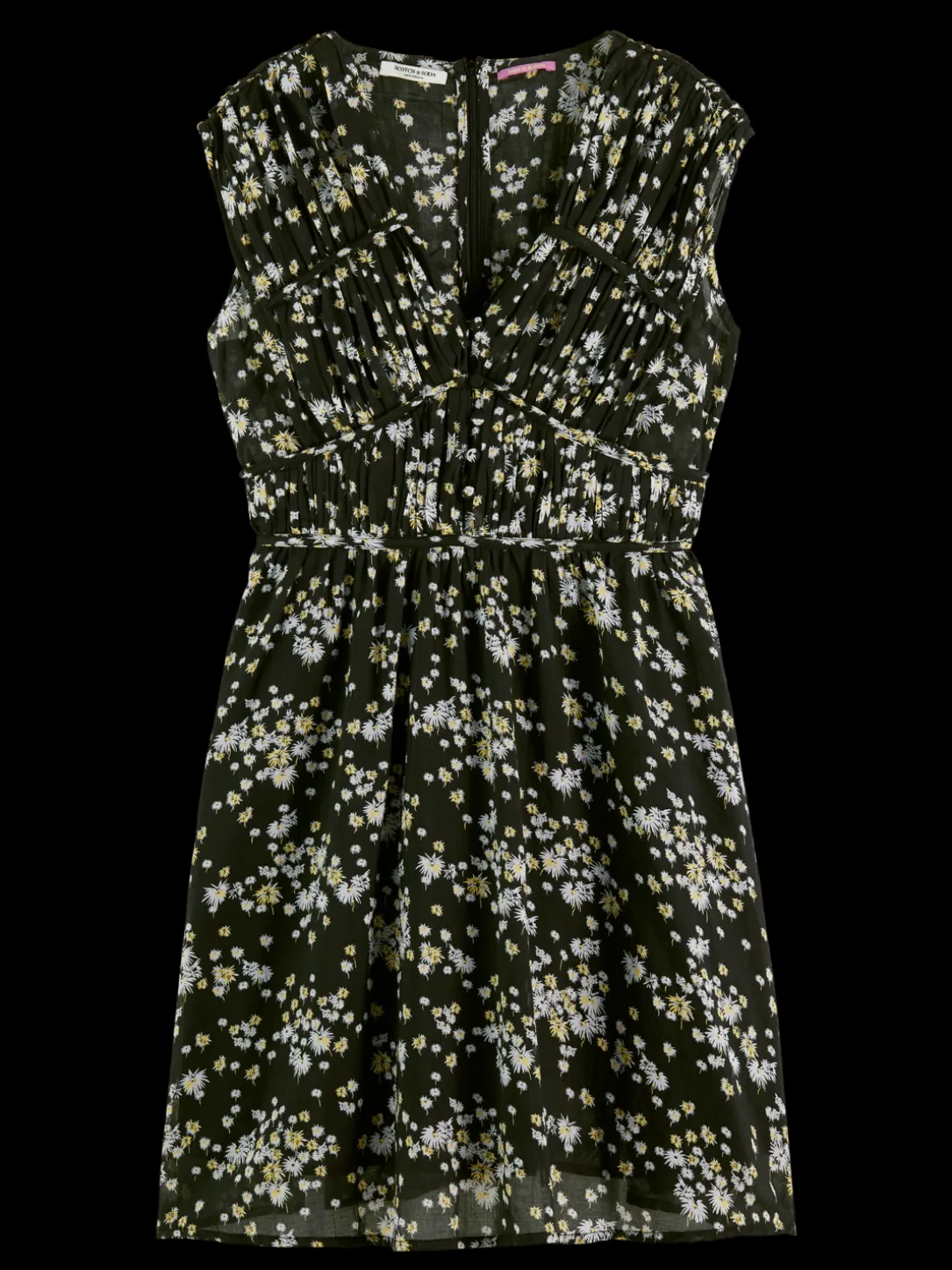 V-Neck Sleeveless Mini Dress
