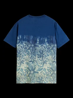 Washed Degrade Graphic Effect T-Shirt