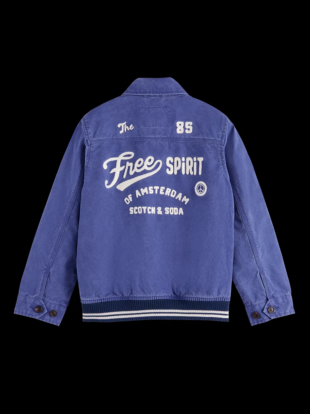 Washed Jacket With Artworks In Organic Cotton