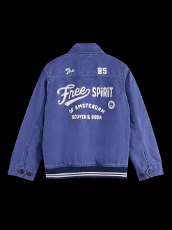 Washed Jacket With Artworks In Organic Cotton