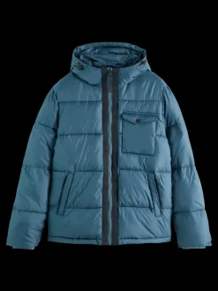 Water-Repellent Hooded Puffer Jacket