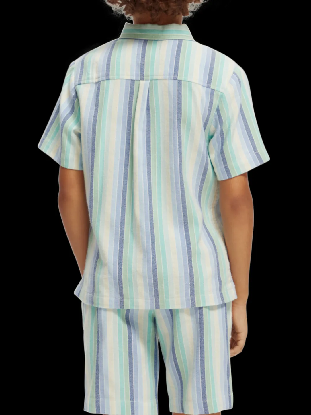 Yarn-Dyed Stripe Short-Sleeved Shirt